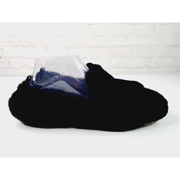 Shoes - Tamara Mellon Black Faux Fur Leather Embellished Moccasin Women's Size 39